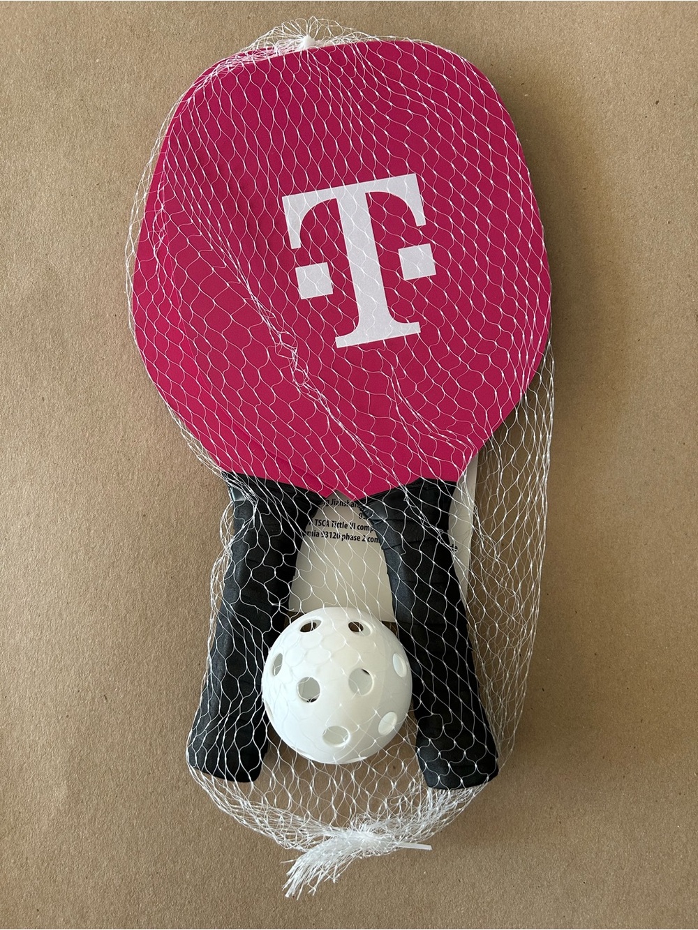 T-mobile pink and white Pickleball set